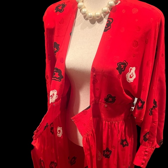 Vintage 80's Adele Simpson 100% Silk - Picture 4 of 7